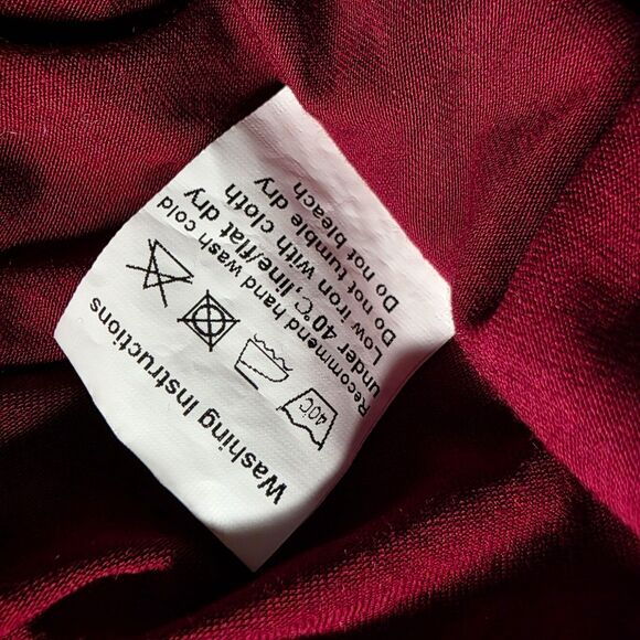 Zattcas Faux Wrap Tie Maxi Dress with Long Lace Sleeves Size Large - Picture 12 of 12